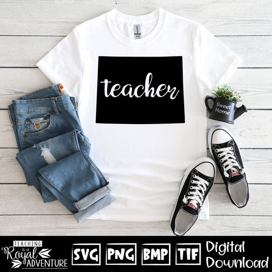 Wyoming Teacher SVG, teacher Svg, teacher state Svg, teacher shirt Svg, teacher Png, Digital Download Files, Sublimation Designs