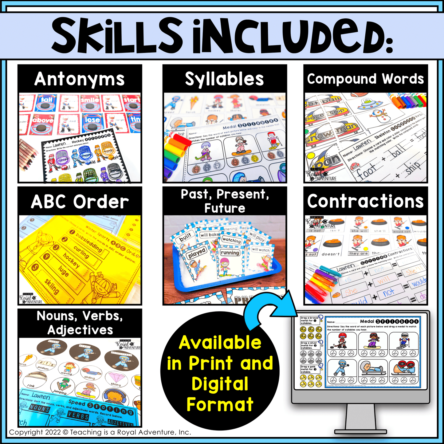 Winter Sports Literacy Stations - Beijing 2022 Distance Learning