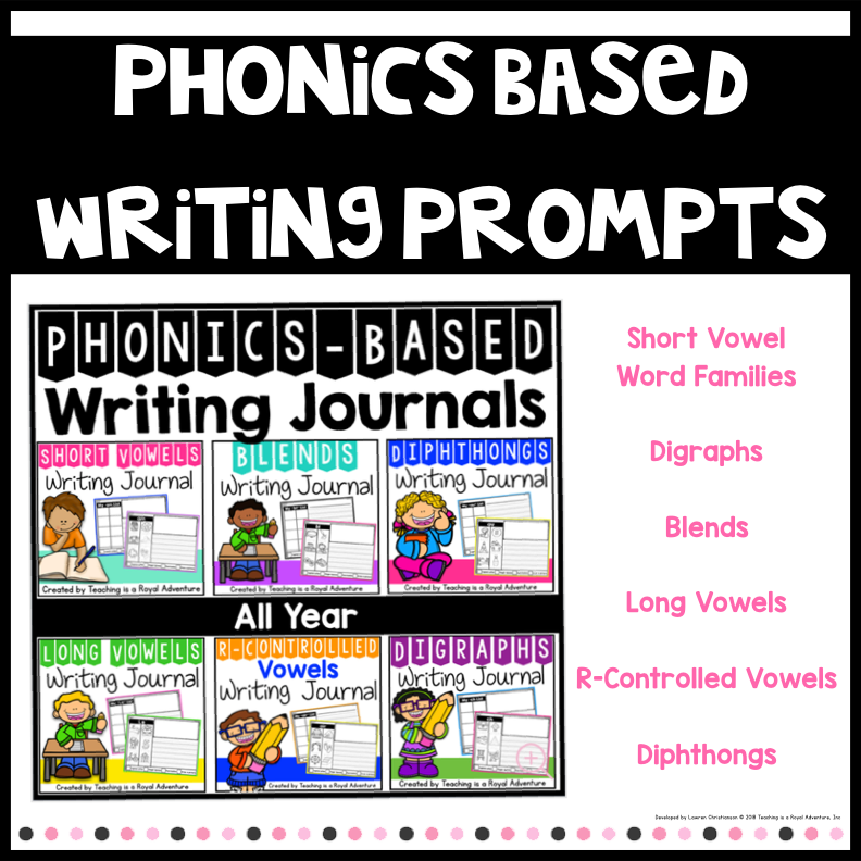 Phonics-Based Writing Journal Prompts: The Bundle (ALL YEAR)